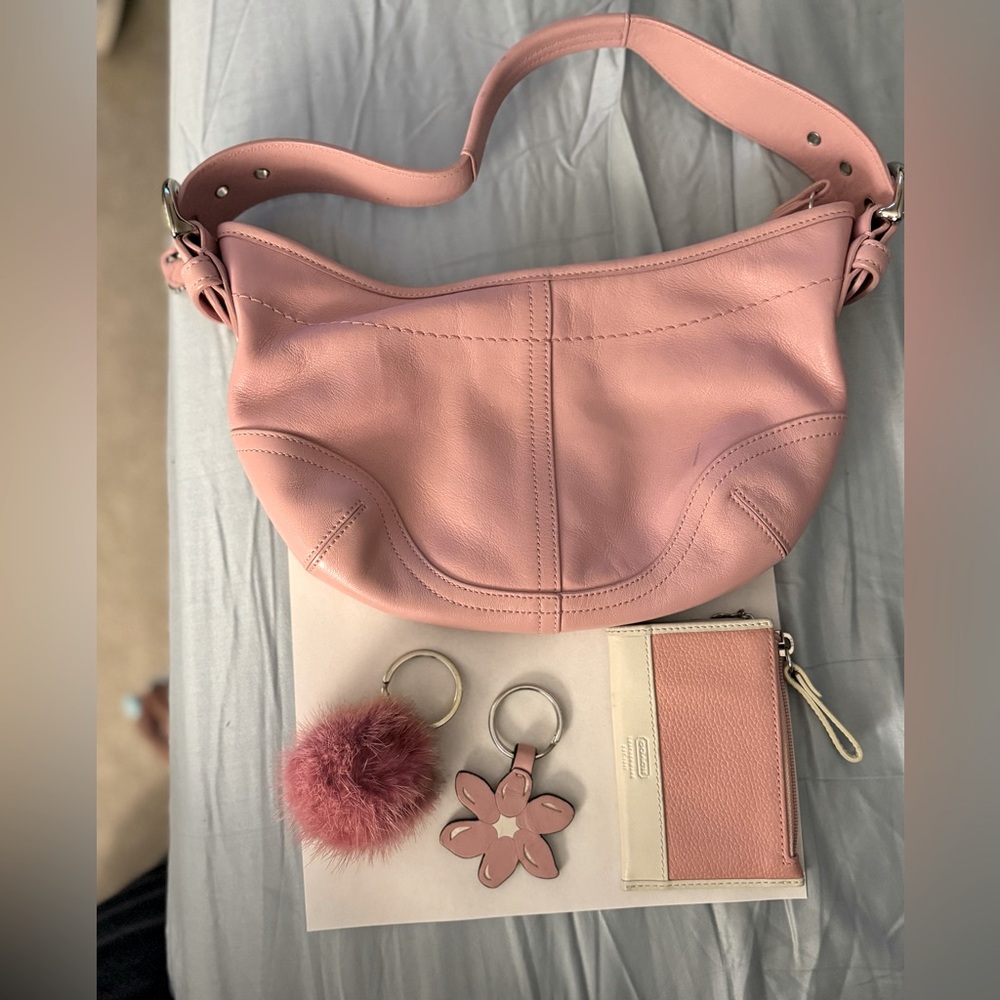 COACH Pink small Hobo Purse